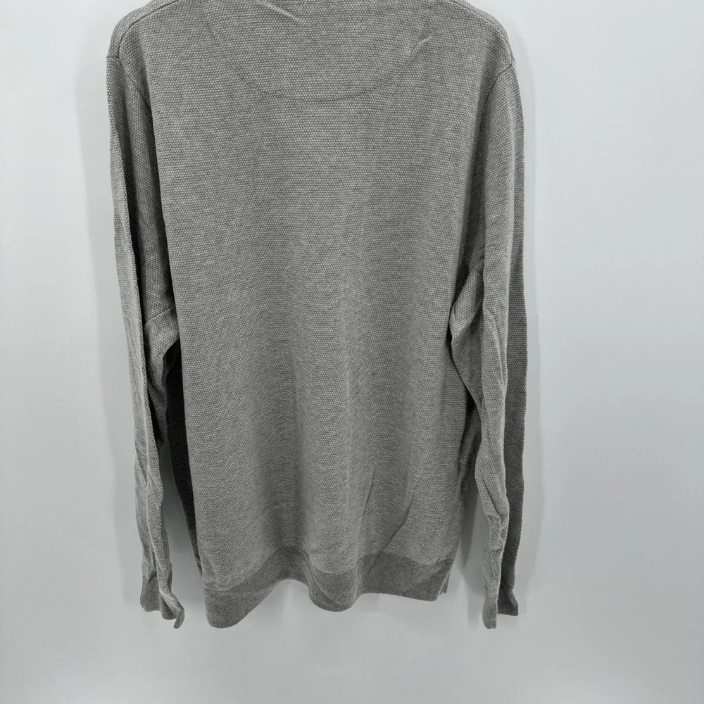 Nordstrom Signature Mens Size 2XL NWT 25% Wool Blend Gray Sweater Birdseye Print